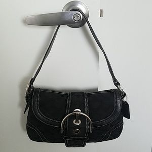 Coach signature C hobo purse black